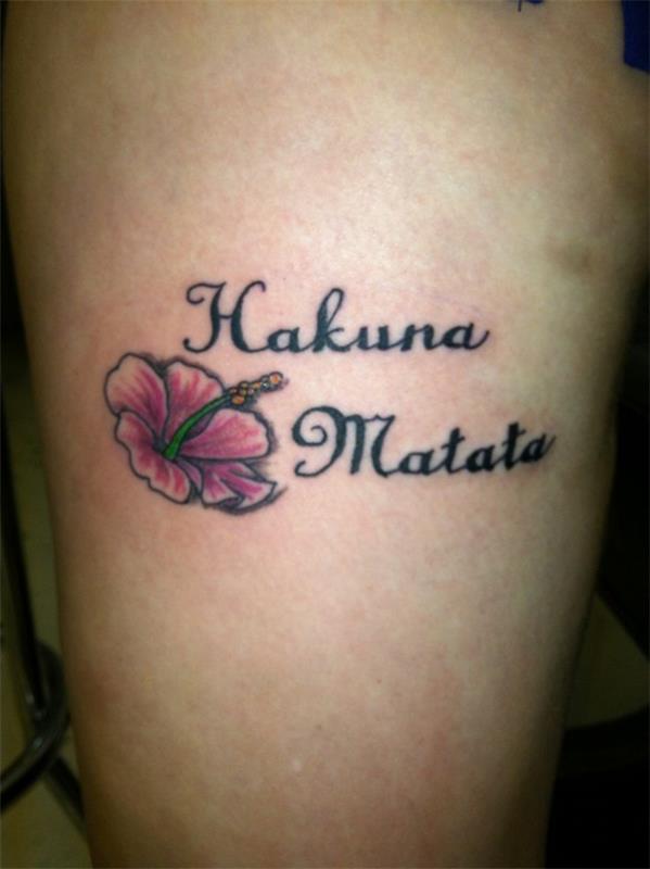זרוע עלית קעקוע עיצובים מוטיבים hakuna matata קעקוע עיצובים מוטיבים hakuna matata